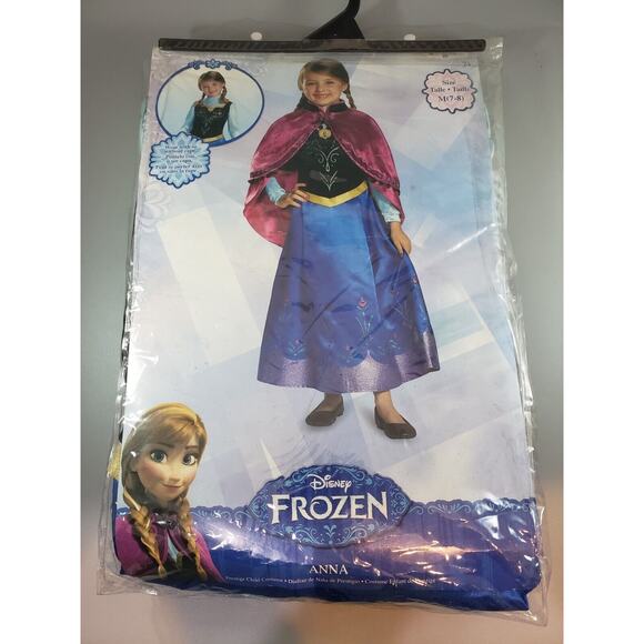 Anna Traveling Prestige Frozen Disney Princess Deluxe Child Costume Size 7-8 - Picture 2 of 4
